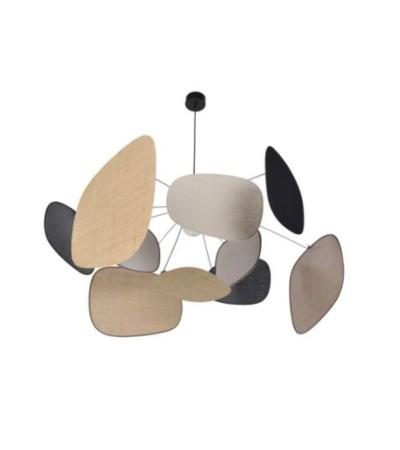 Suspension SCREEN 70’S lin & raphia – Design mobile XL – Lumiland