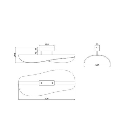 Plafonnier BIANCA, effet givré, Design contemporain | Lumiland