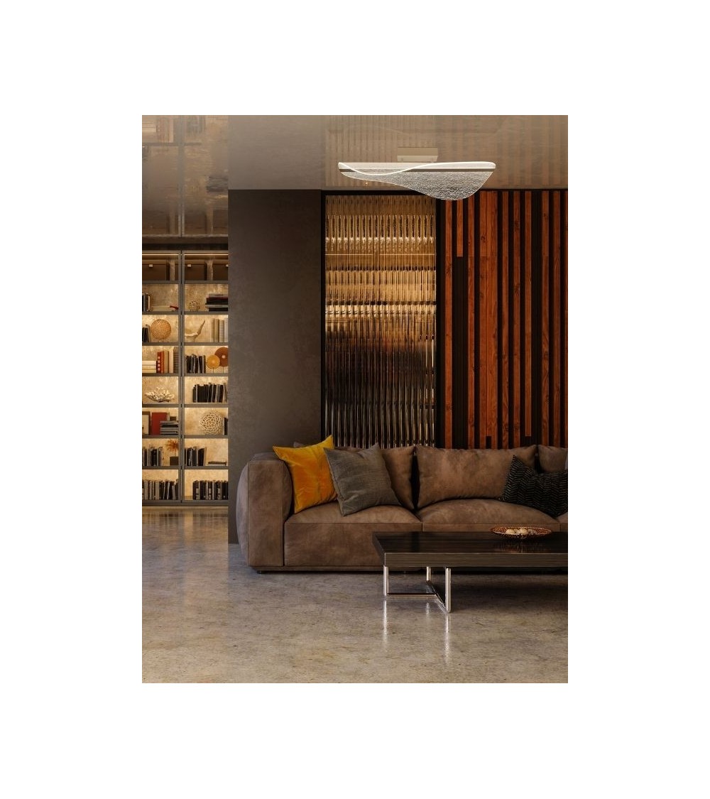 Plafonnier BIANCA – Un design givré, une lumière chaleureuse Plafonnier BIANCA – Un design givré, une lumière chaleureuse