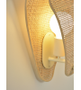 Applique murale COQUILLAGE, Cannage & bois clair – Design naturel