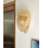 Applique murale COQUILLAGE, Cannage & bois clair – Design naturel