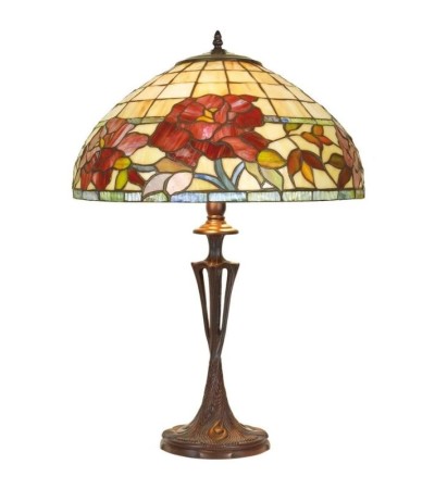 Lampe Tiffany AMBERA – Lampe vitrail décorative | Lumiland