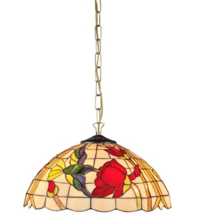 Suspension TIFFANY ROSALIA – Verre vitrail coloré | Lumiland