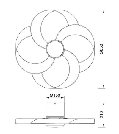 Ventilateur ROSE – LED design & silencieux | Lumiland