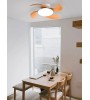 Ventilateur ALOHA blanc/bois – LED & pales invisibles | Lumiland