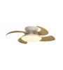 Ventilateur ALOHA blanc/bois – LED & pales invisibles | Lumiland