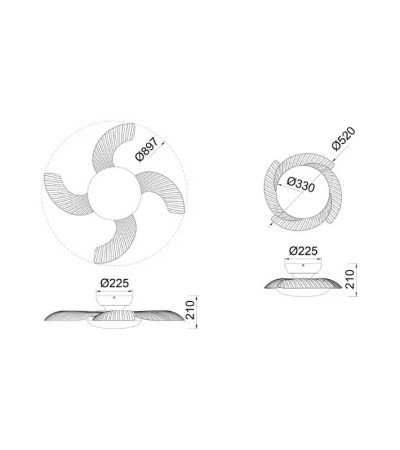 Ventilateur ALOHA blanc/bois – LED & pales invisibles | Lumiland