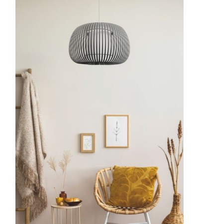 Suspension ESTENO – Tissu ajouré blanc ou coloré | Lumiland
