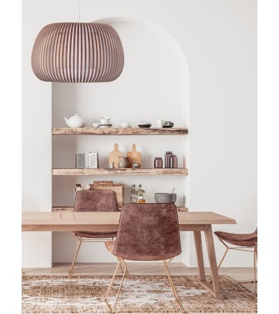 Suspension ESTENO velours – Un luminaire textile au charme raffiné