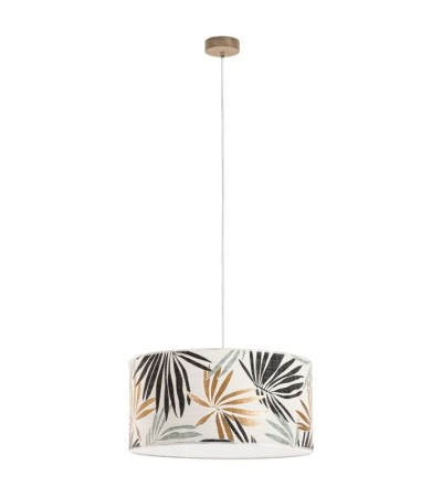 Suspension HOJA – Feuillage bohème en bois et papier peint