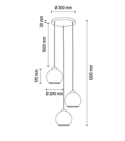 Suspension LAGUNA bois et verre – design naturel & épuré