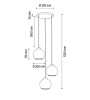 Suspension LAGUNA bois et verre – design naturel & épuré