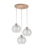 Suspension LAGUNA bois et verre – design naturel & épuré