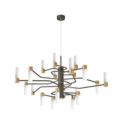 Suspension NATA – Lustre 20 lumières design contemporain Lumiland