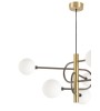 Lustre DIAPASON – 6 lumières laiton et verre made in France 