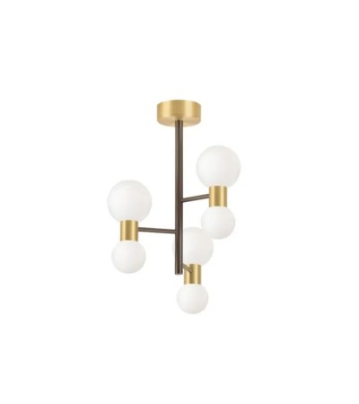Lustre design WOOL – 6 ou 12 lumières en verre opale
