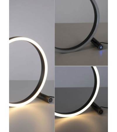 Lampe de table RITUS, LED design annulaire avec variateur tactile