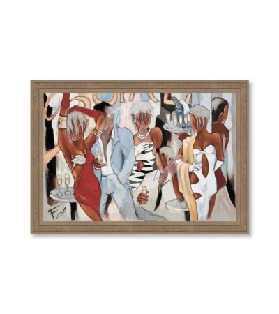 Tableau SOIRÉE – Farel | Scène festive colorée 72×102 cm