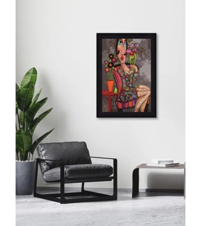 Tableau LE CHAT VERT – Martine Gonnin | 73×103 cm – Fabriqué en France