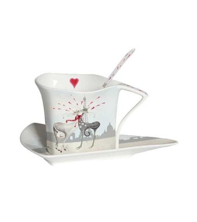 Tasses Love Duo chats – Coffret cadeau Catitudes | Lumiland