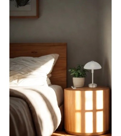 Lampe de chevet DONNA – Verre albâtre & variateur tactile