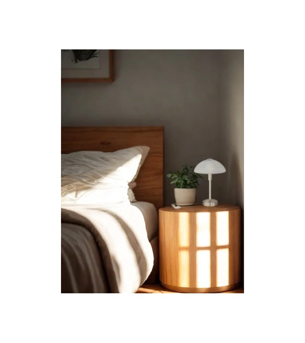 Lampe de chevet DONNA – Verre albâtre & variateur tactile Lampe de chevet DONNA – Verre albâtre & variateur tactile