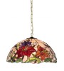 Suspension Tiffany fleur en vitrail – Luminaire floral élégant