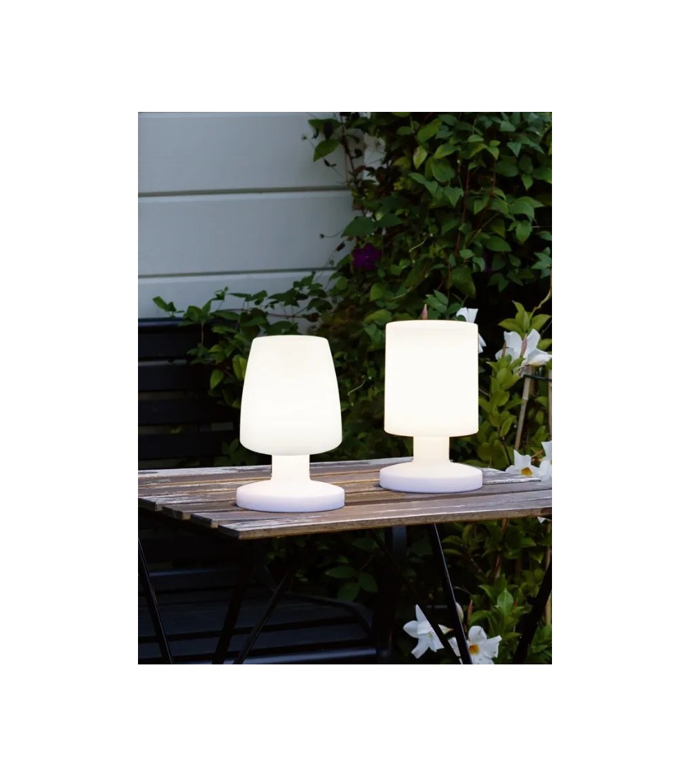 Lampe rechargeable LORA & DORA extérieure sans fil design blanc Lampe rechargeable LORA & DORA extérieure sans fil design blanc