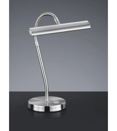 Lampe de bureau KURTIS – LED flexible nickel mat