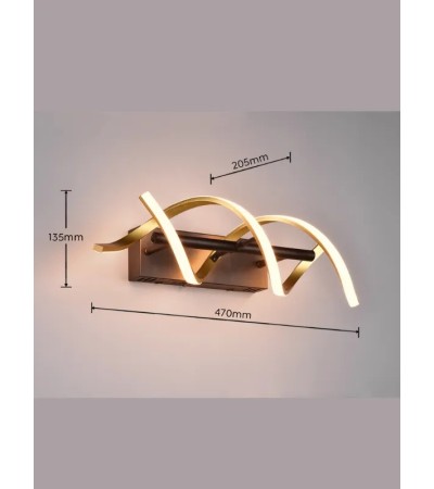 Applique SEQUENCE noir et doré – variateur et couleur ajustable