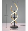 Lampe SEQUENCE – LED spirale dimmable noir/doré ou alu