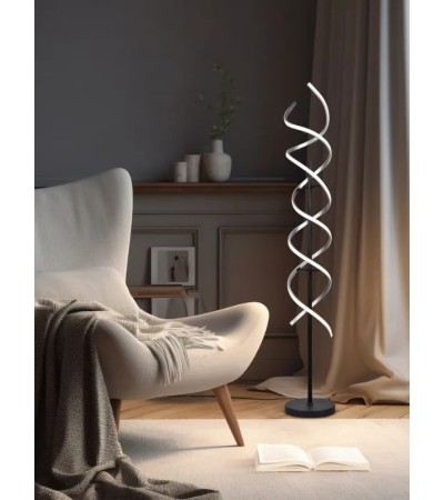Lampadaire SEQUENCE – LED spirale dimmable noir/doré