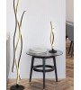 Lampe BLAZE – LED design incurvée tactile alu/noir ou doré/noir
