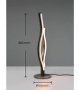 Lampe BLAZE – LED design incurvée tactile alu/noir ou doré/noir