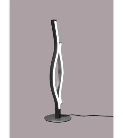 Lampe BLAZE – LED design incurvée tactile alu/noir ou doré/noir