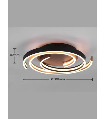 Plafonnier CAYA – Design courbe, dimmable & réglable en couleur
