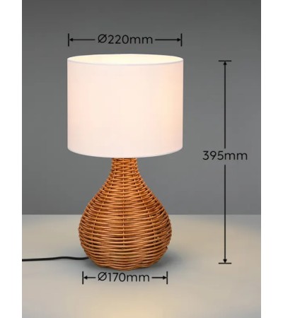 Lampe à poser rotin SPROUT – Design bohème & naturel | Lumiland