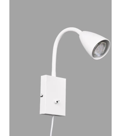 Applique tête de lit WANDA orientable – blanche, noire ou laiton
