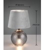 Lampe à poser JONNA en verre nervuré et velours – Élégance déco