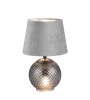 Lampe à poser JONNA en verre nervuré et velours – Élégance déco