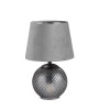Lampe à poser JONNA en verre nervuré et velours – Élégance déco