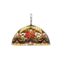 Suspension Tiffany florale en vitrail – Luminaire élégant | Lumiland