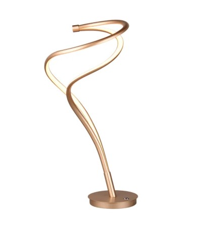 Lampe NALA – LED incurvée tactile anthracite et dorée