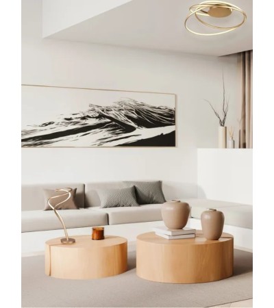 Lampe NALA – LED incurvée tactile anthracite et dorée