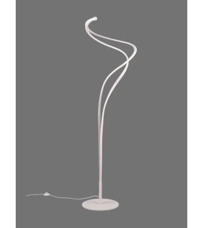 Lampadaire NALA – LED incurvée tactile doré et blanc