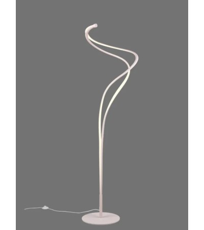 Lampadaire NALA – LED incurvée tactile doré et blanc