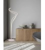 Lampadaire NALA – LED incurvée tactile doré et blanc