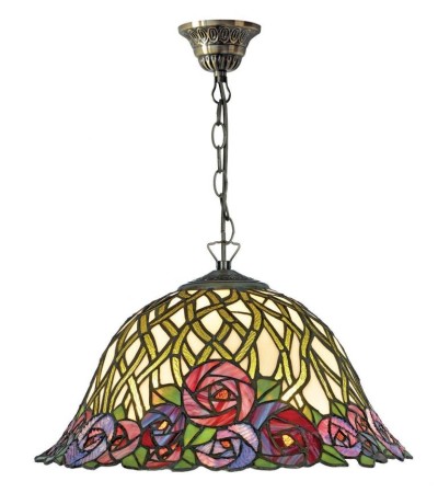 Suspension Tiffany en vitrail – Luminaire décoratif intemporel