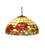 Suspension Tiffany ELORA – Luminaire vitrail floral – Art nouveau