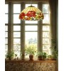 Suspension Tiffany ELORA – Luminaire vitrail floral – Art nouveau